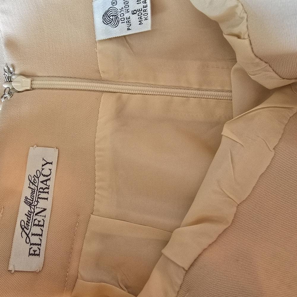 Ellen Tracy Tan Vintage Midi Pencil Skirt for Work - Picture 7 of 12